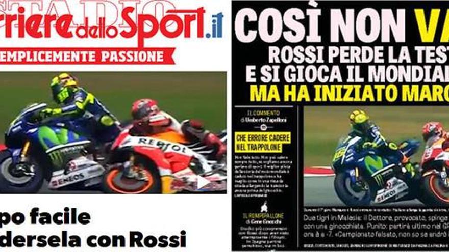 La prensa internacional, dividida por Valentino Rossi