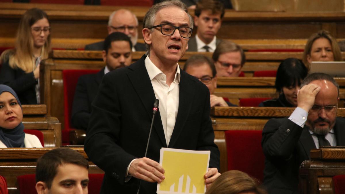 El líder de ERC en el Parlament, Josep Maria Jové, este miércoles.