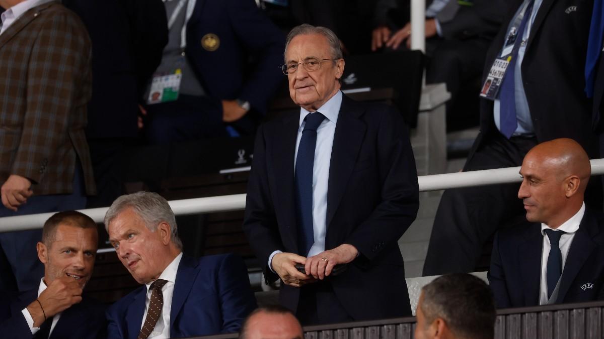 Florentino, durante la final de la Supercopa de Europa