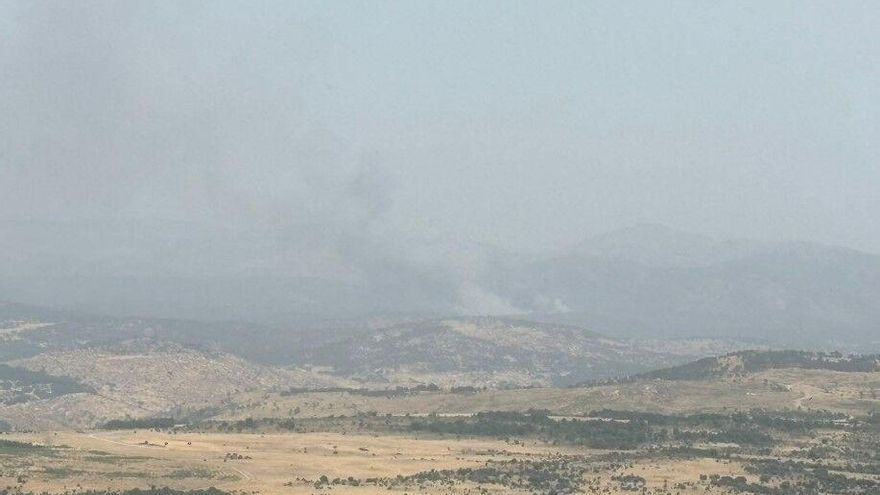 La UME se moviliza para ayudar en la extinción del incendio en San Bartolomé de Pinares en Ávila