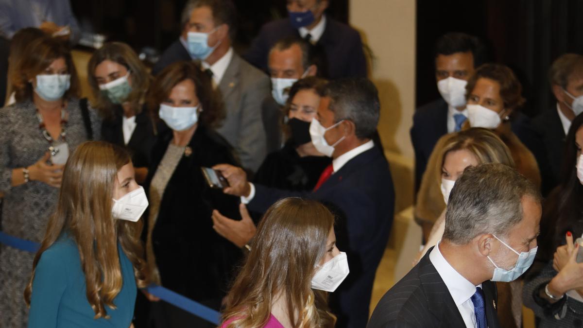 La Familia Real, tras el concierto en el Auditorio Príncipe Felipe