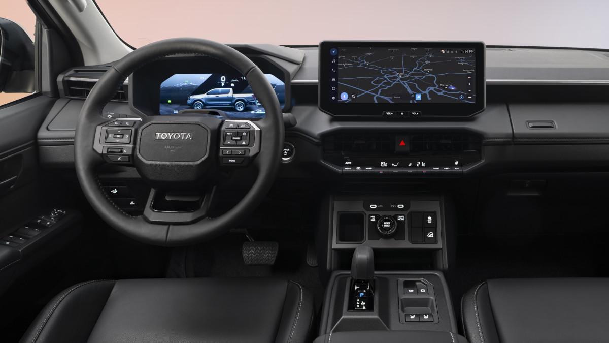 Interior de la Toyota Hilux BEV 2026