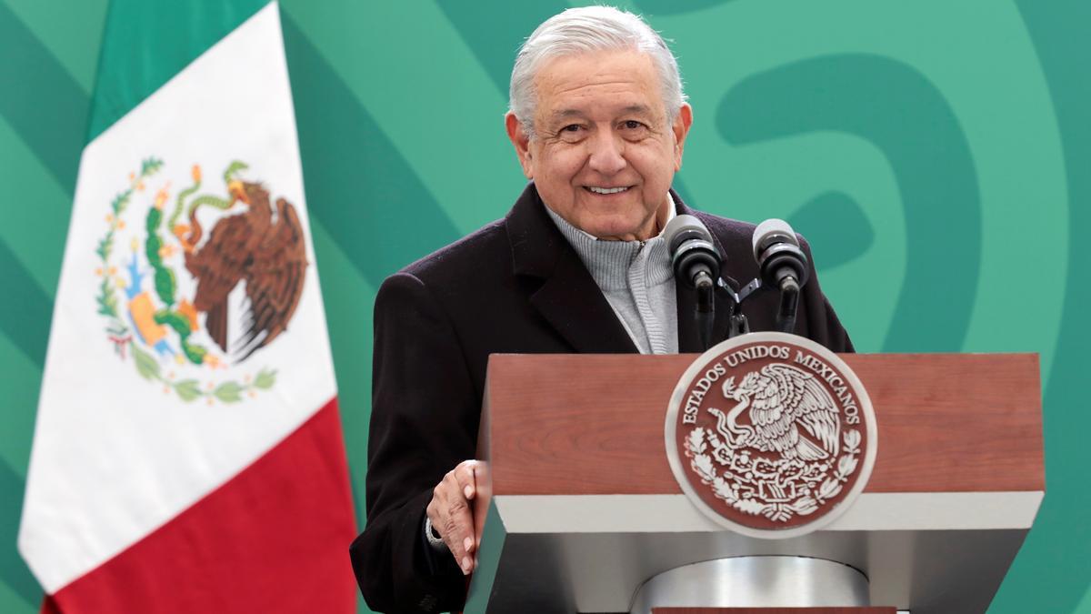 López Obrador durante la rueda de prensa.