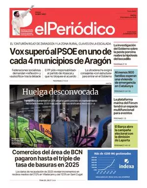 La portada de EL PERIÓDICO del 10 de febrero de 2026