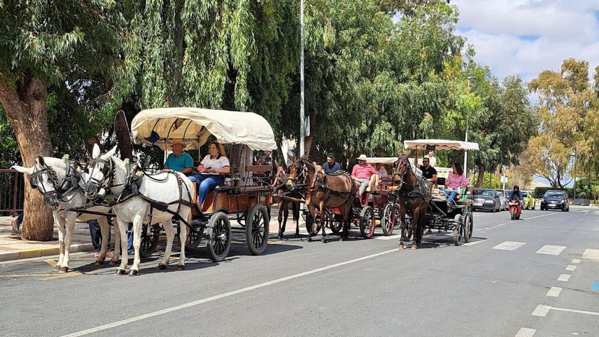 Gran desfile de carruajes y caballos por las calles de Fuente Álamo.
