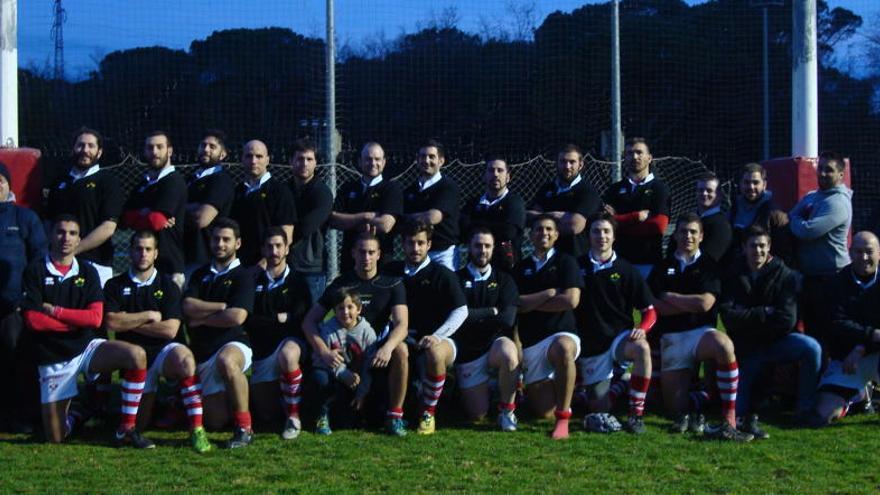 L´equip del Rugby Manresa, amb integrants francesos que estudien a la UManresa.
