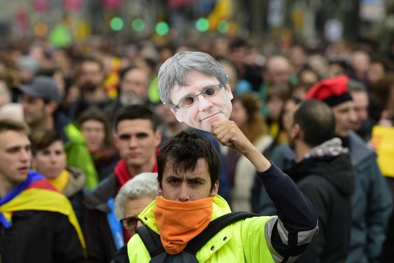 Miles de manisfestantes en Bélgica y Cataluña en protesta por la detención de Puigdemont