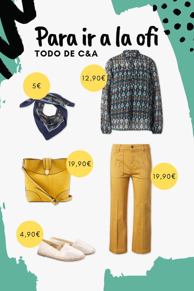 Look para ir a la oficina con blusa de C&amp;A (precio: 12,90€)