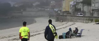 Ocho rescates de bañistas en Moaña