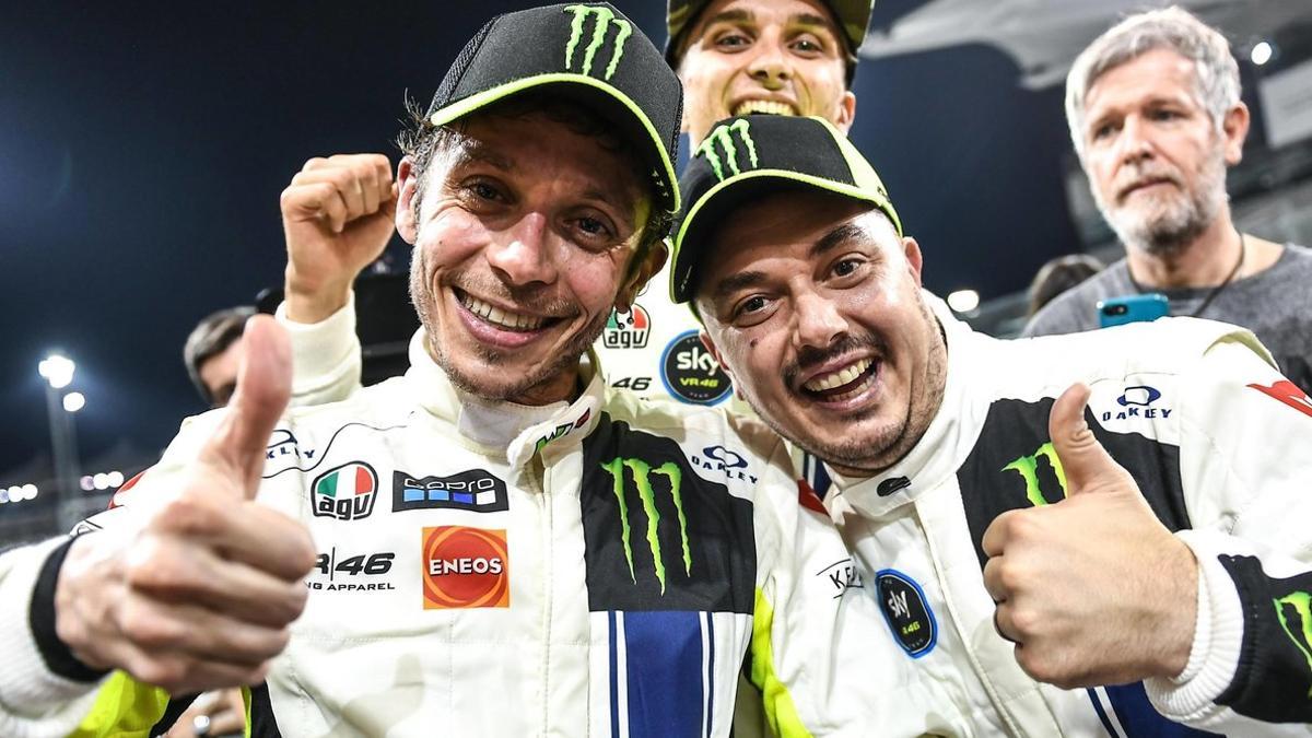 Rossi celebra el triunfo