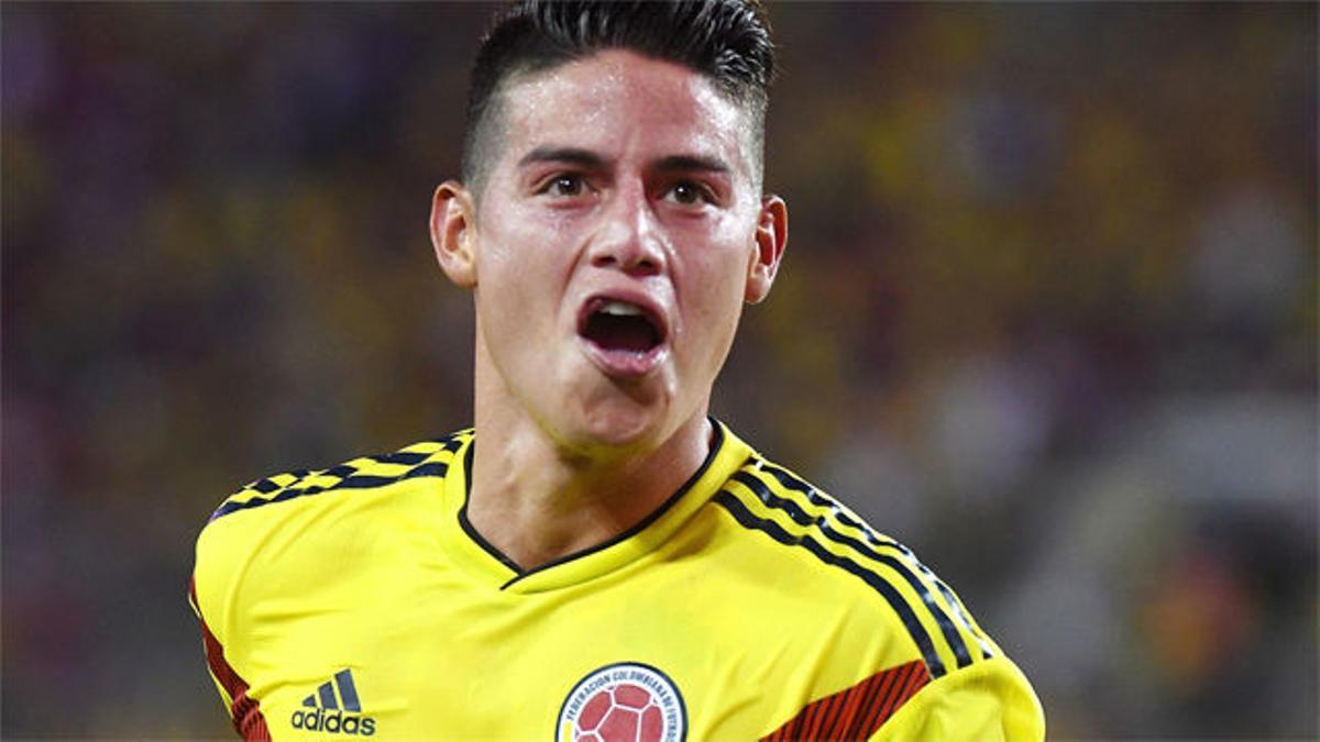 ¡Increíble! El golazo de James con un efecto imposible