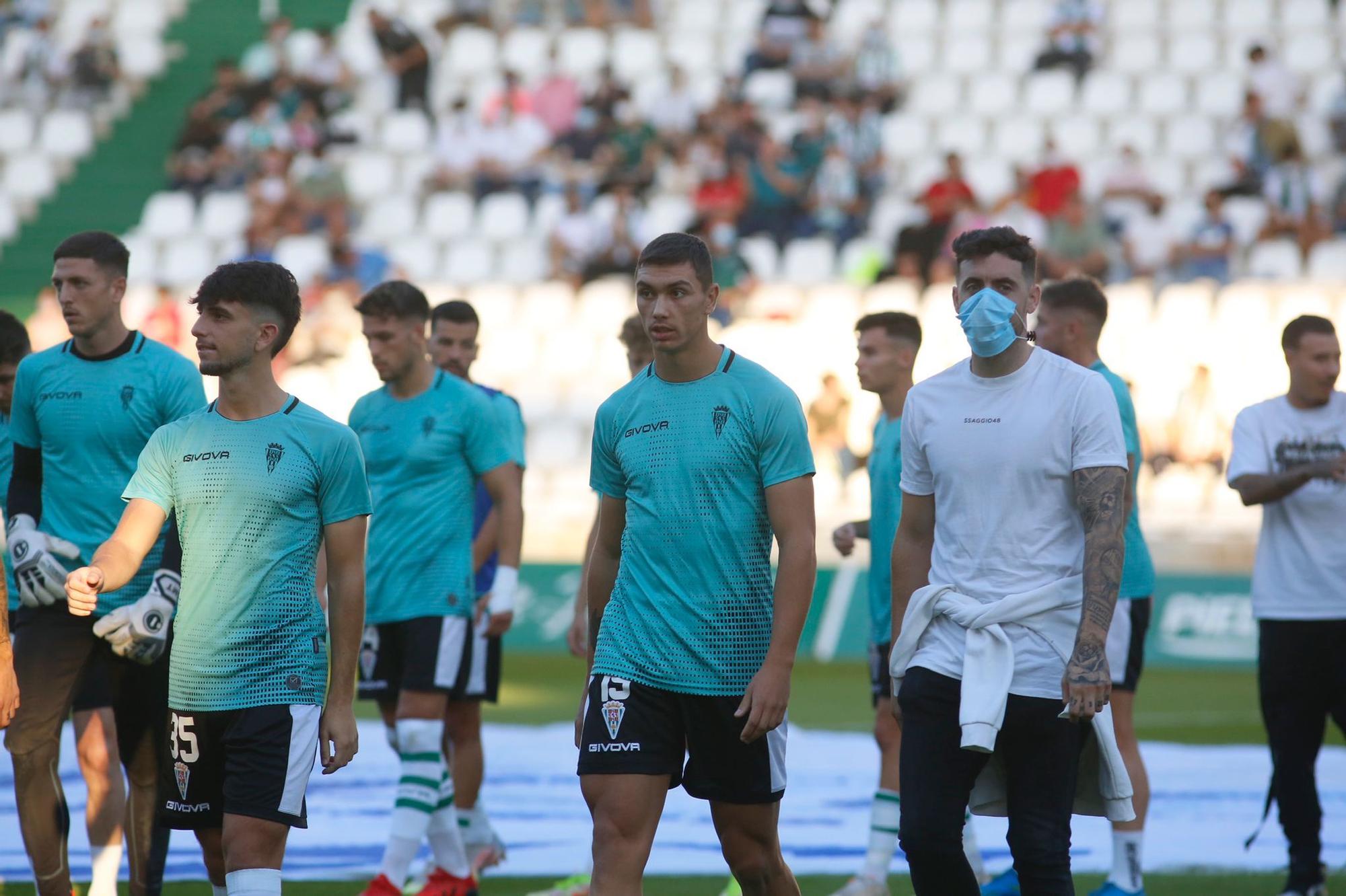 Calentamiento del Córdoba CF.