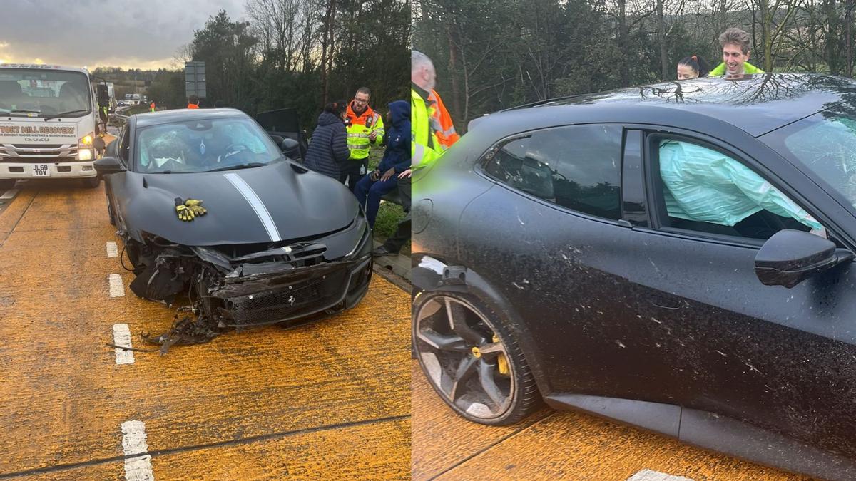 Kolo Muani y Wilson Odobert, tras el accidente de coche en Londres