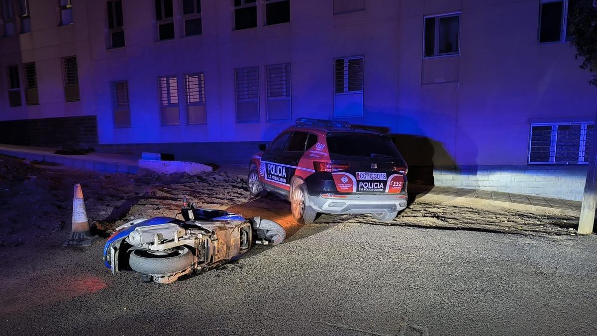 Detenido un motorista tras una peligrosa persecución en Gáldar