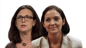 Cecilia Malmström y Reyes Maroto