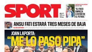 Esta es la portada de SPORT Esta es la portada de SPORT