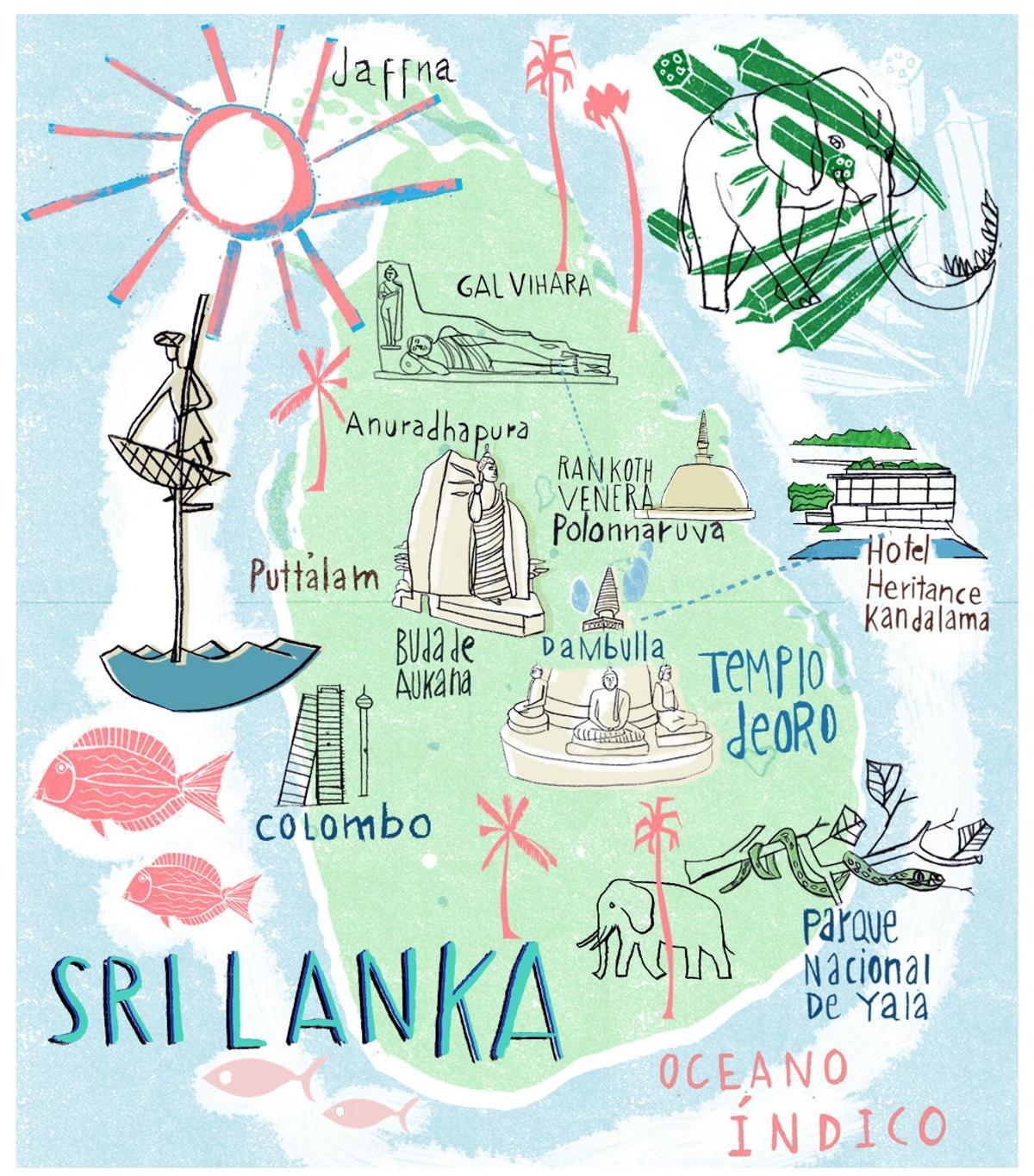 Mapa de Sri Lanka