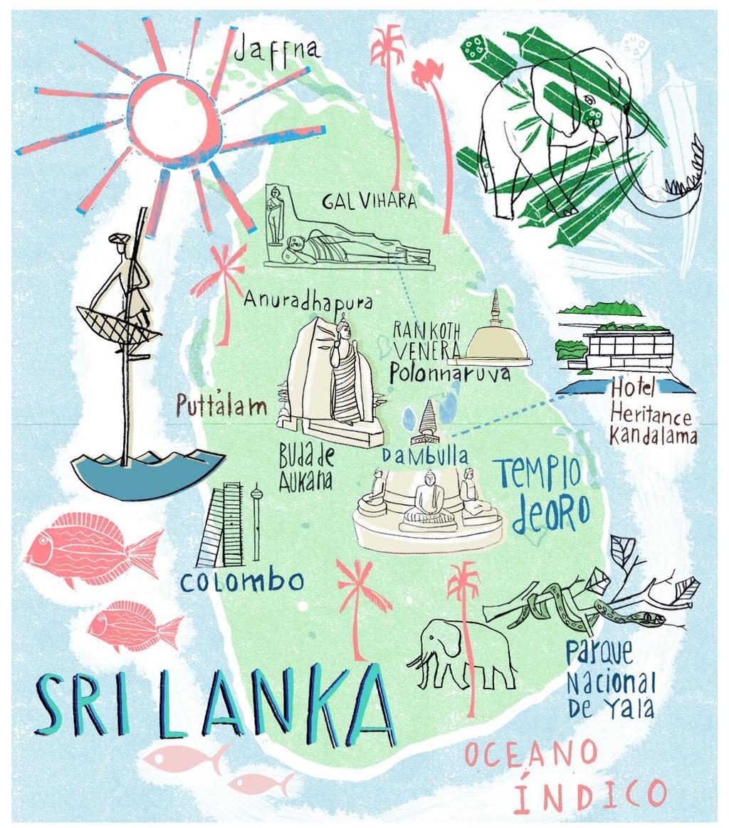 Mapa de Sri Lanka