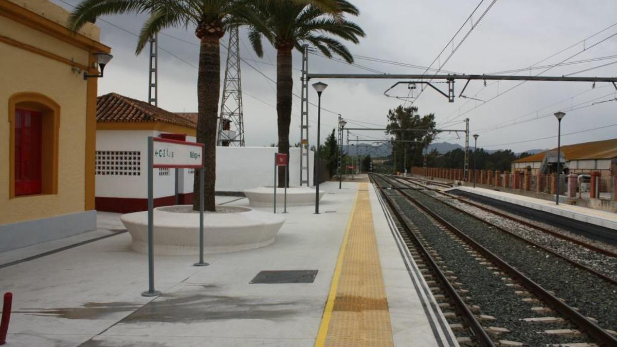 Estación de Pizarra del Cercanías C-2 que será mejorada