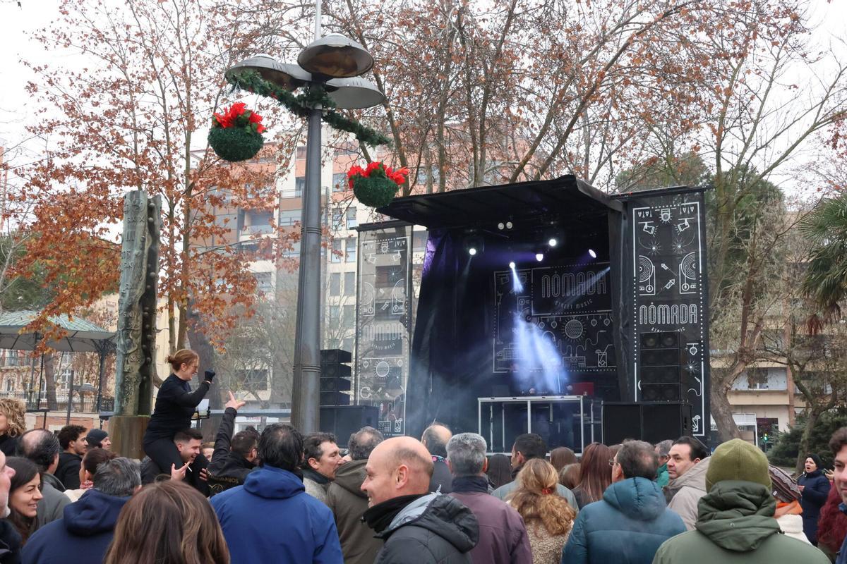 Celebración de las campanadas en el Mercado de Abastos de Zamora.