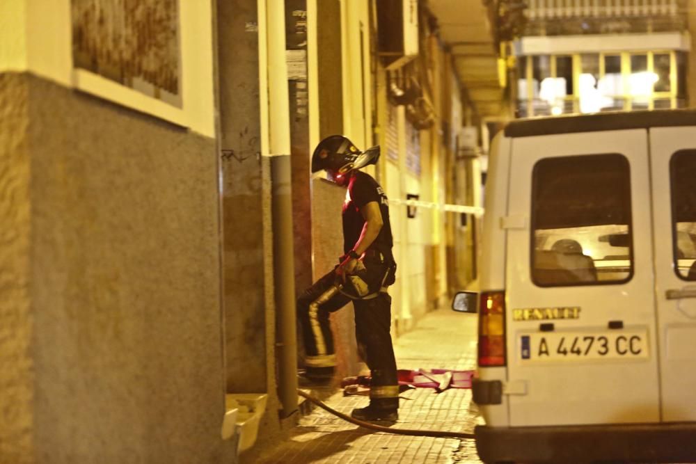 Una niña herida tras el incendio del barrio