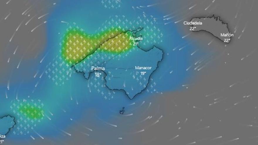 Radar de lluvias en Mallorca en directo: Alerta activada por fuertes precipitaciones