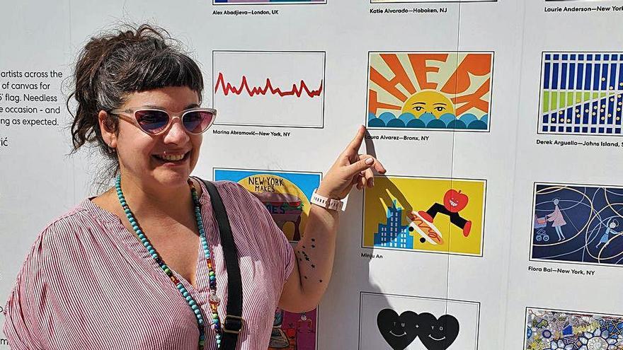 Una valenciana diseña la bandera de  El Bronx que ondea en el Rockefeller