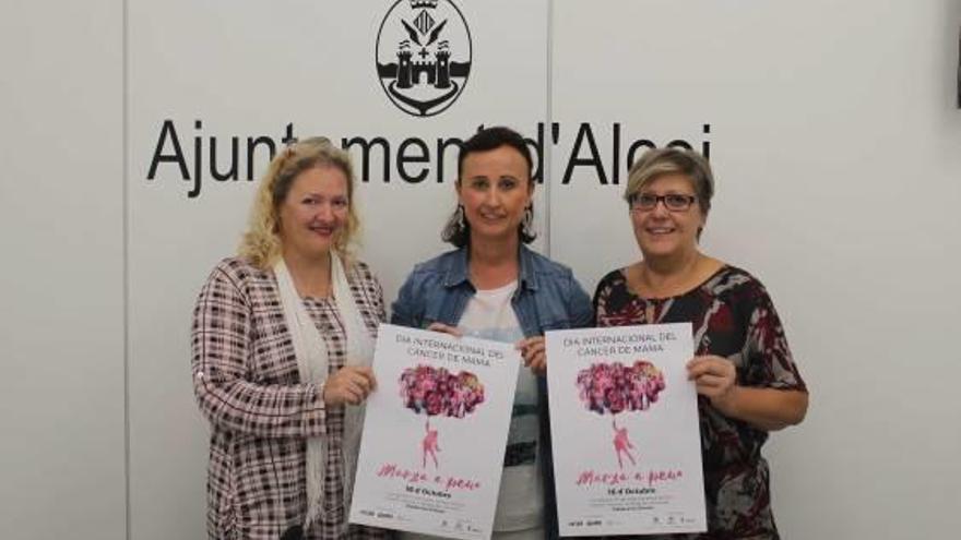 Marcha en Alcoy por el Día del cáncer de mama