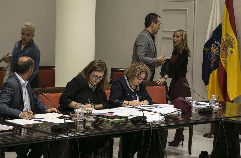 Comisión de presupuestos en el Parlamento canario