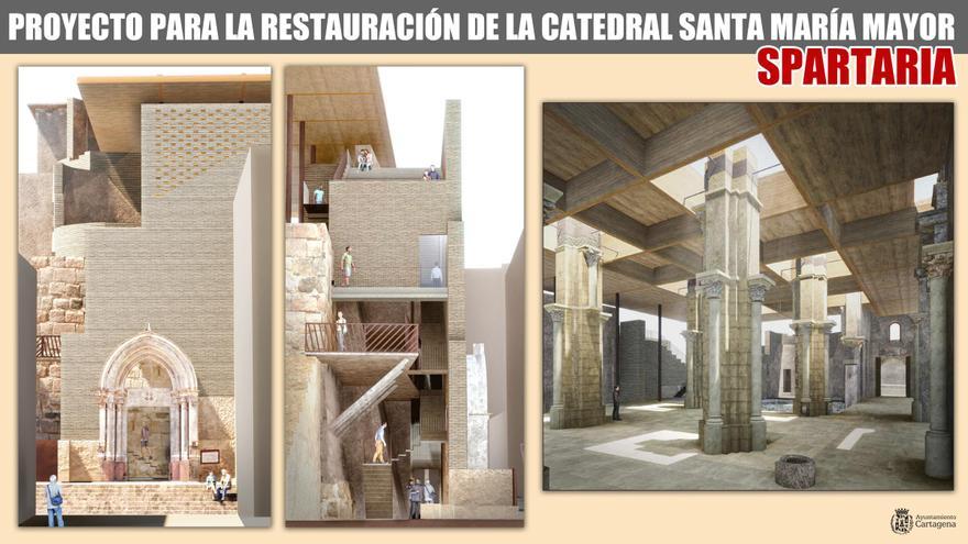 Una cubierta de madera protegerá la Catedral de Cartagena