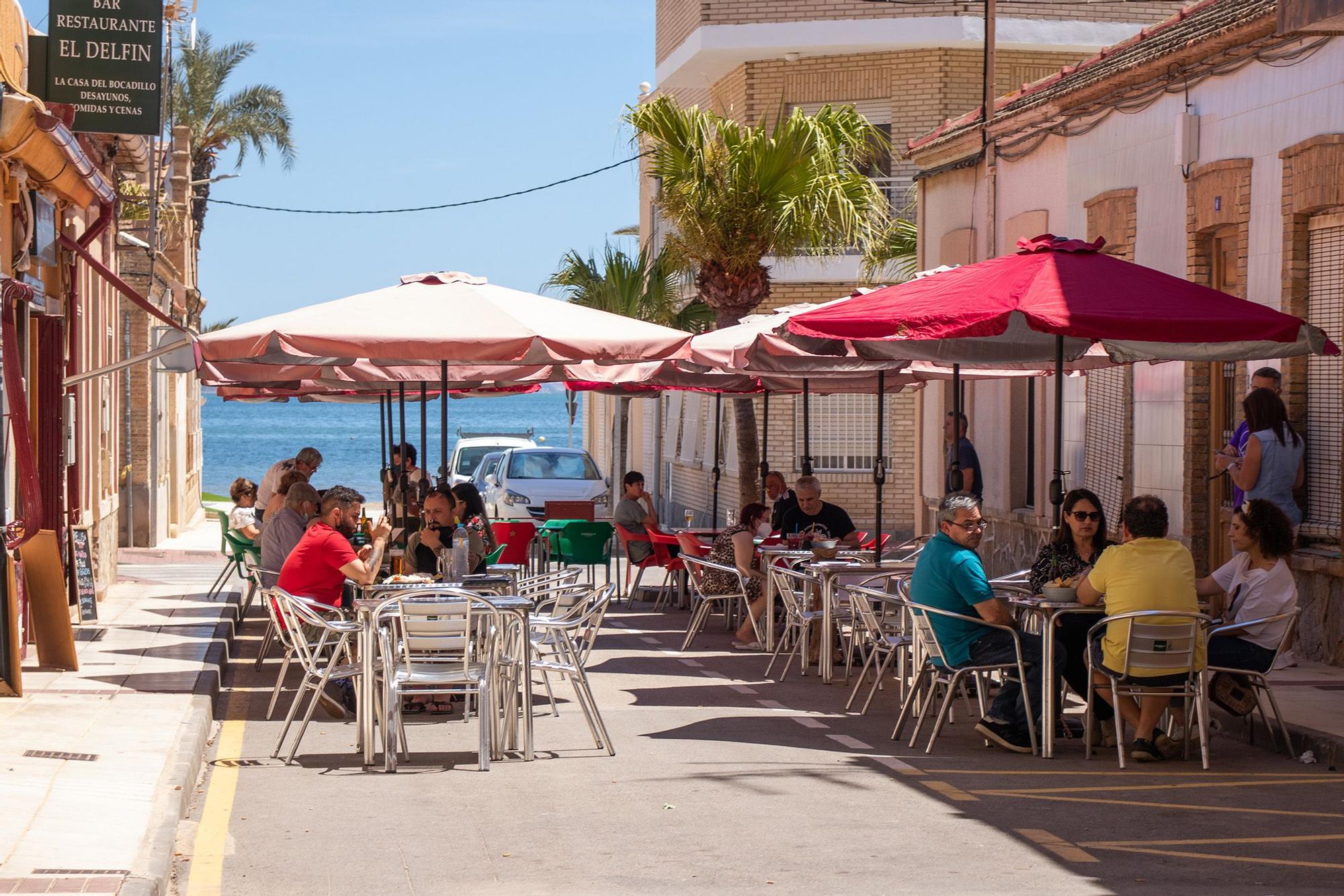 Así están las playas del Mar Menor en el primer fin de semana sin cierre perimetral