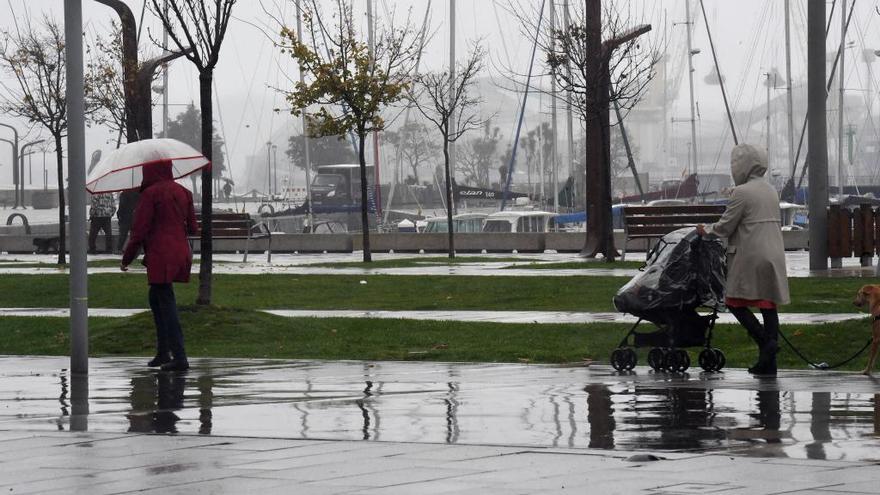 Lluvia en A Coruña.