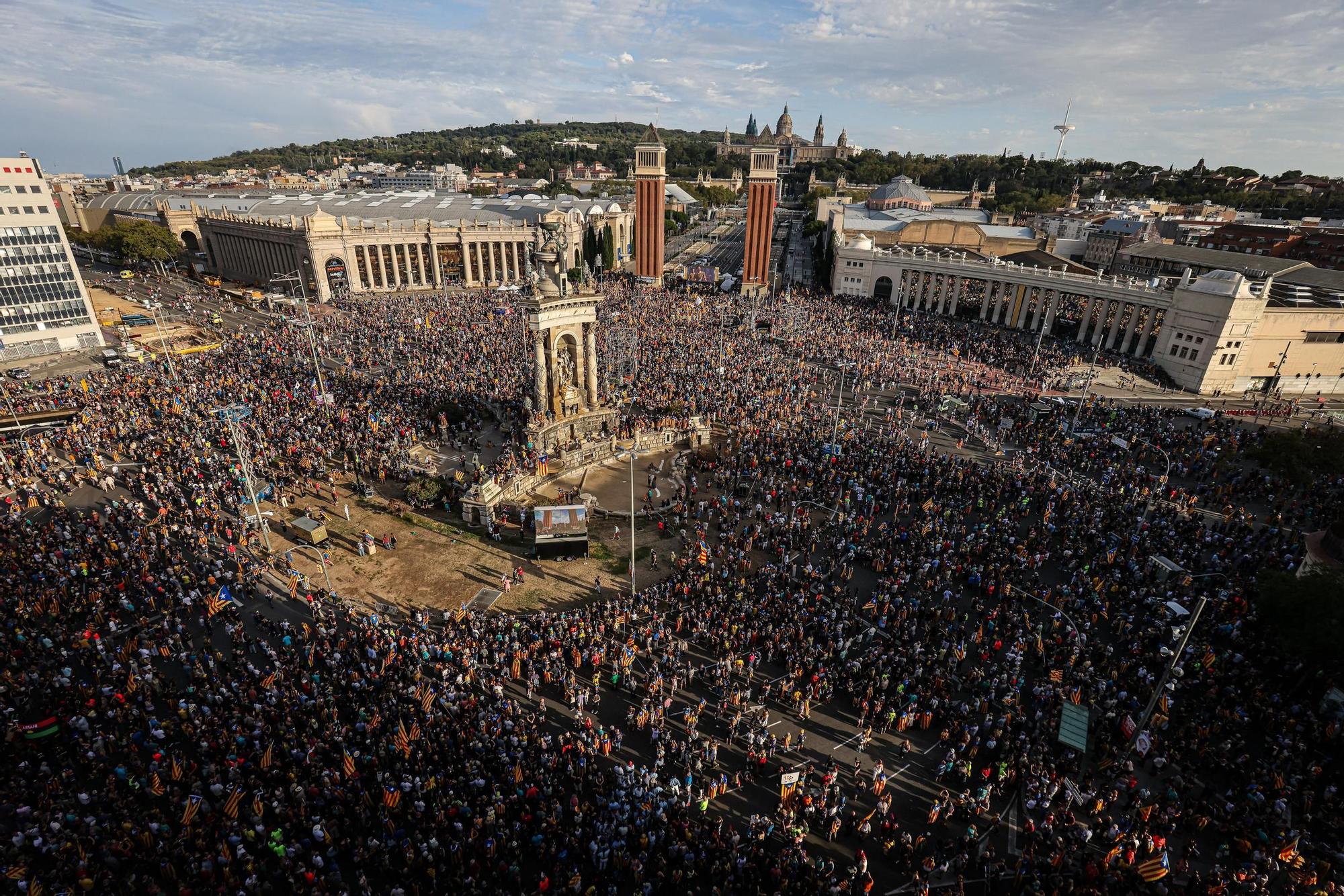 La manifestació de l'ANC per la Diada a Barcelona