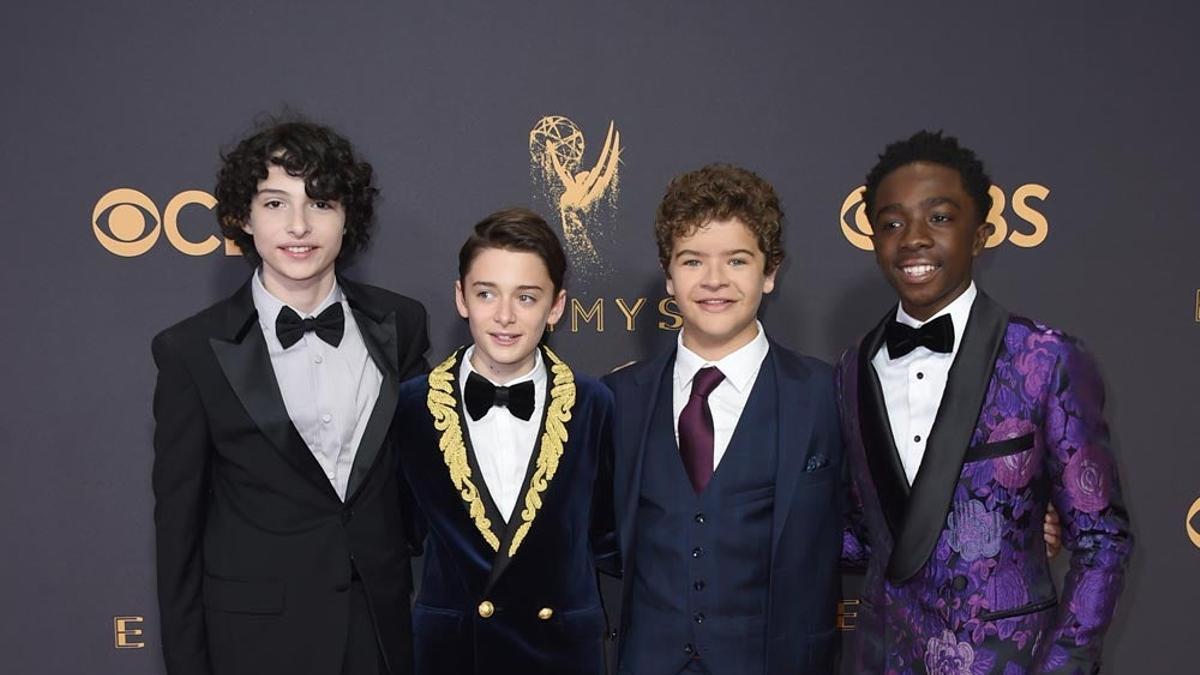 Finn Wolfhard, Noah Schnapp, Gaten Matarazzo y Caleb McLaughlin, los chicos de 'Stranger Things en los Emmy
