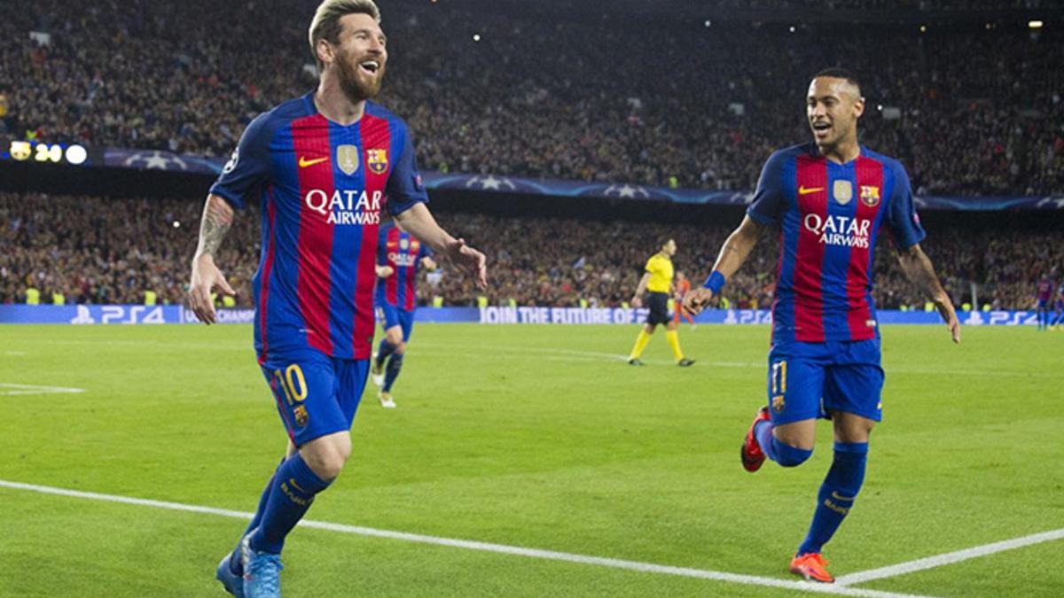 Messi y Neymar, delanteros del FC Barcelona