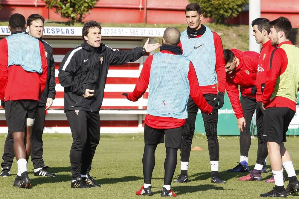 Entrenamiento del Sporting.