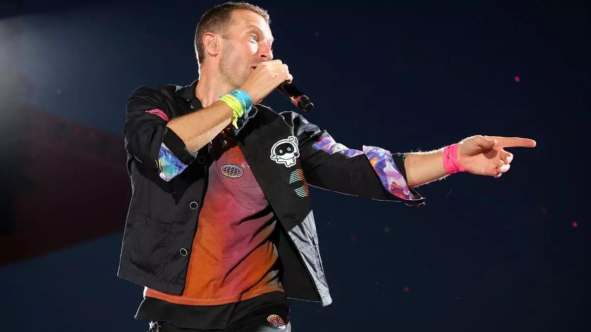 Chris Martin, en uno de los conciertos de Coldplay en el Estadi Olimpic, el año pasado.