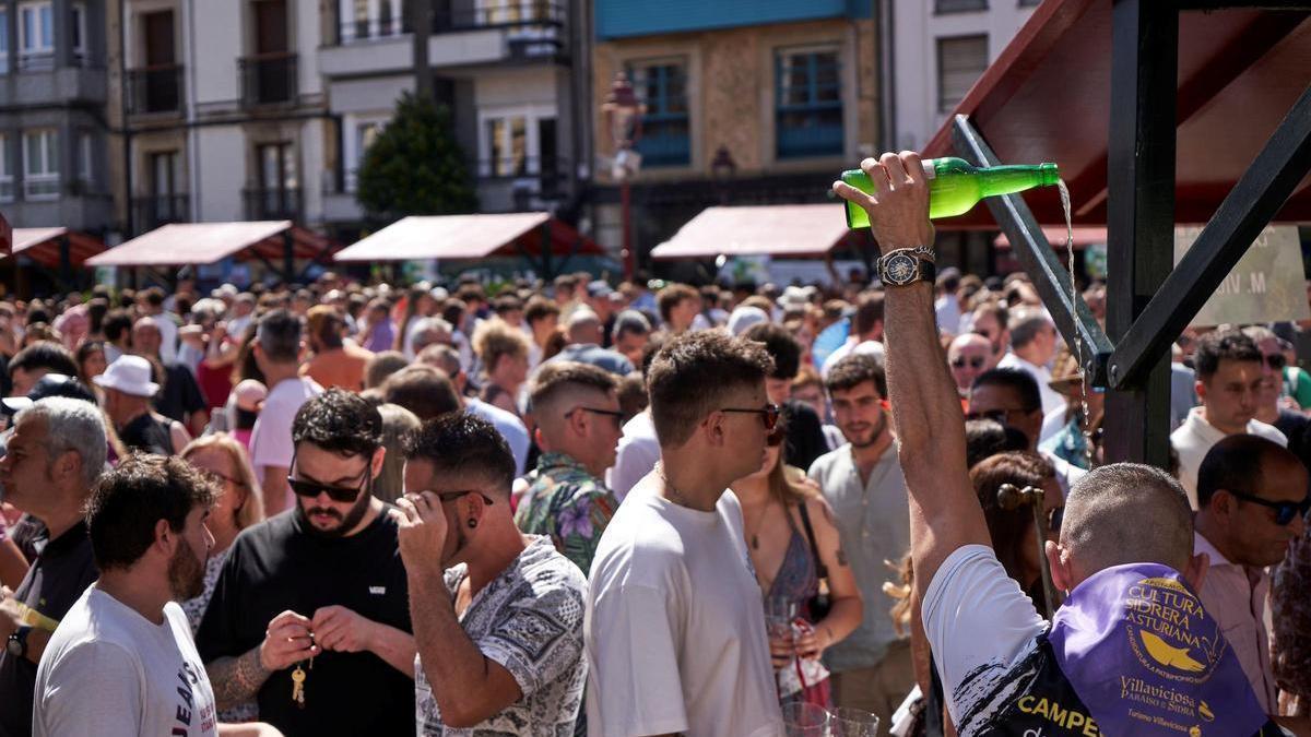 Un momento de la Fiesta de la sidra en una edición anterior