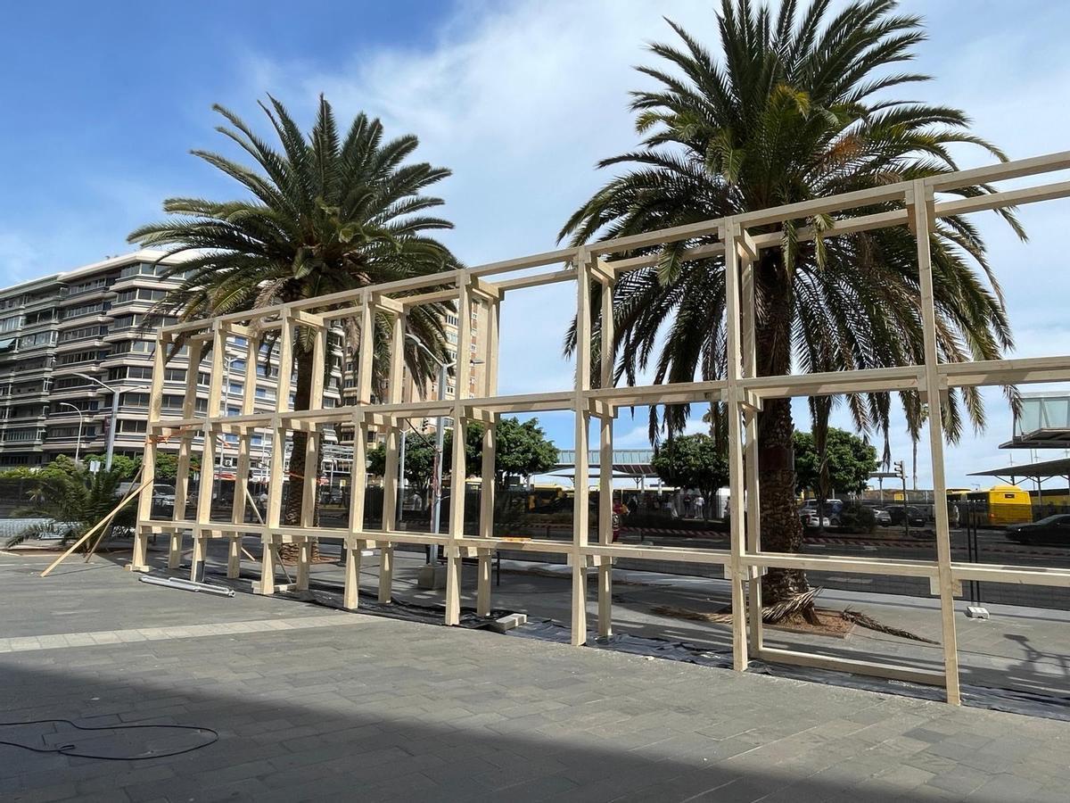 Construcción del pabellón 'De Roca Madre'