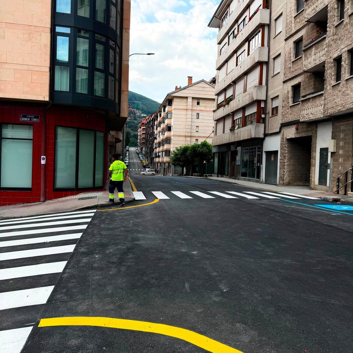Aspecto de la calle Clarín tras la obra.