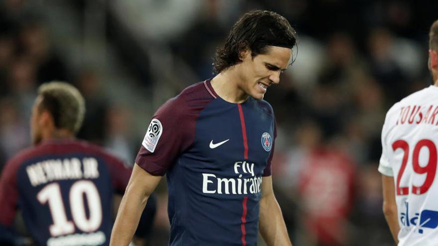 Cavani, durant un partit del PSG.