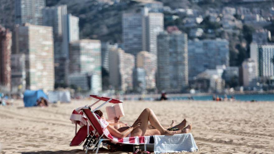 La playa de Levante de Benidorm el pasado mes de enero