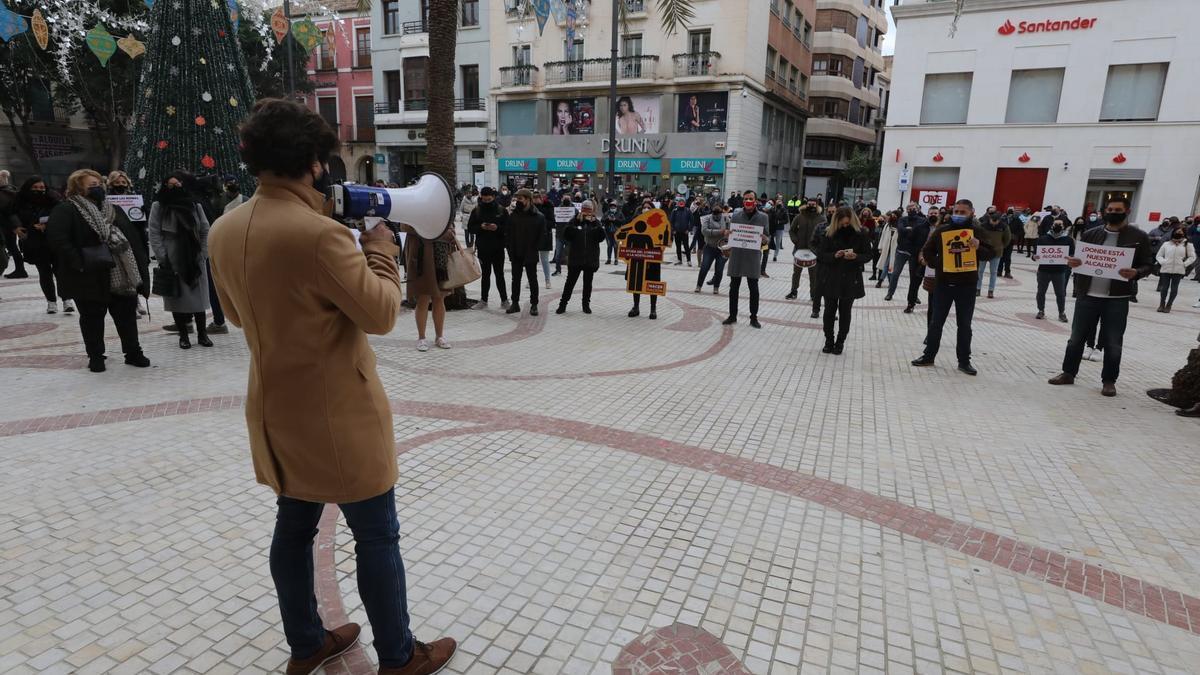 Protesta hostelería y ocio en Elche