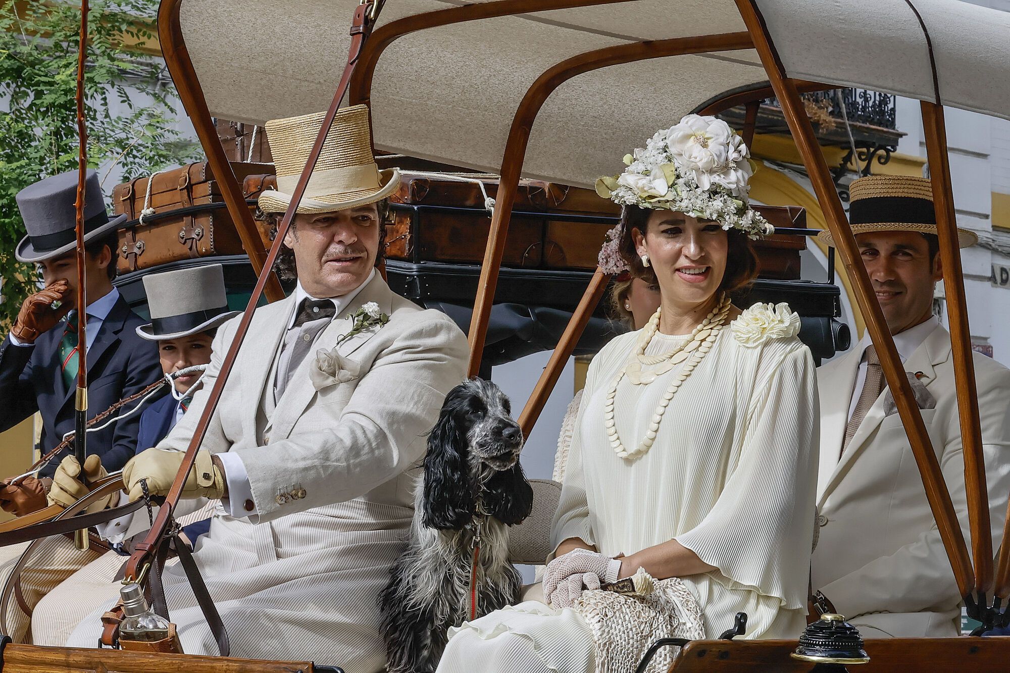 SEVILLA, 07/05/2025.- XXXIX Exhibición de Enganches de Sevilla con la participación de un total de 94 carruajes de España, Portugal, Italia y Estados Unidos, este miércoles. EFE /Jose Manuel Vidal