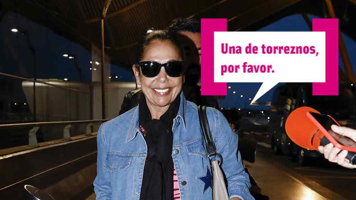 Isabel Pantoja en el aeropuerto