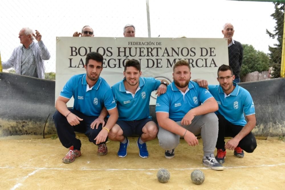 Campeonato Regional de Bolos Huertanos: La Derecha prolonga su reinado