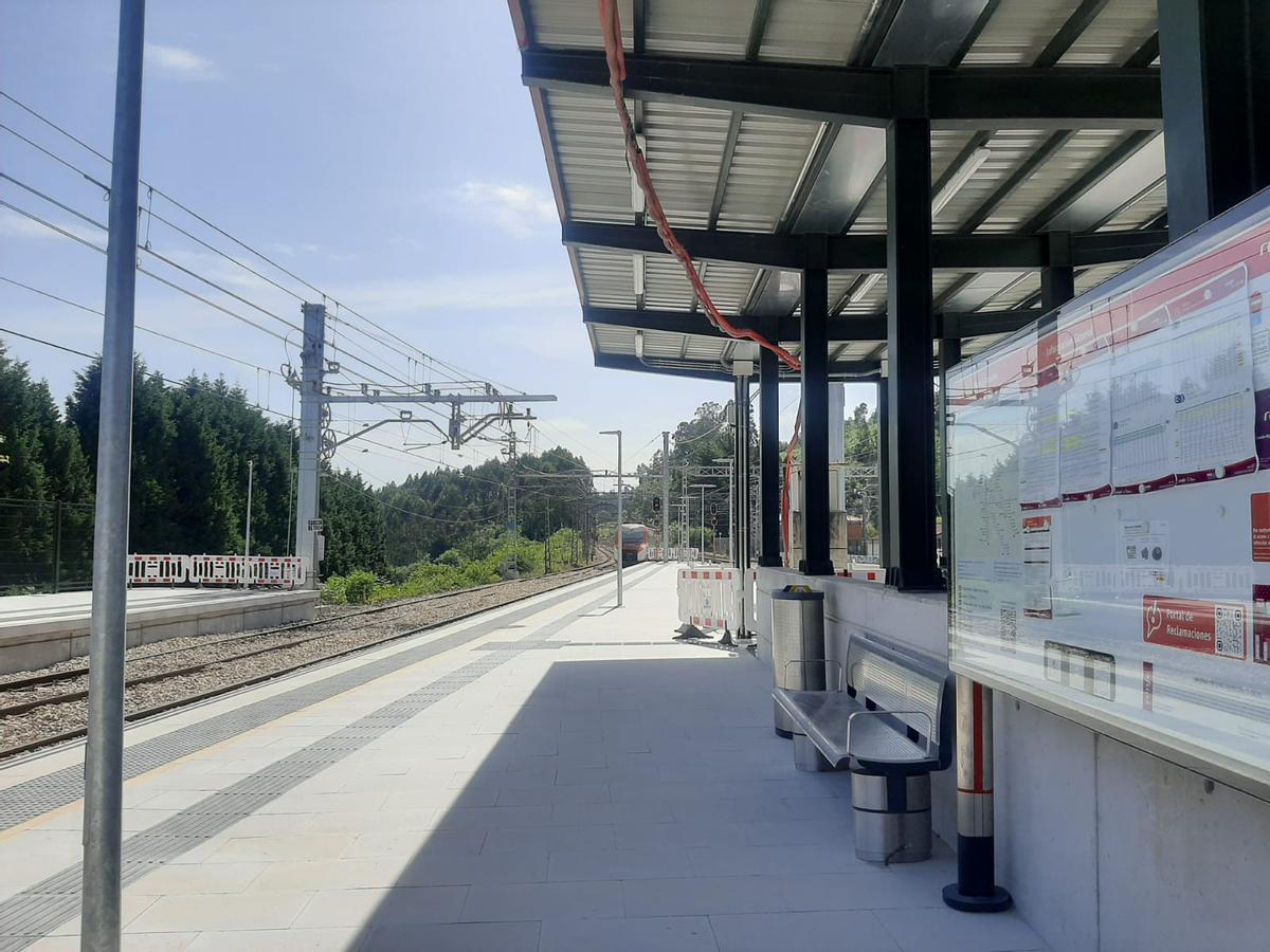 Los nuevos andenes de la estación de Villabona