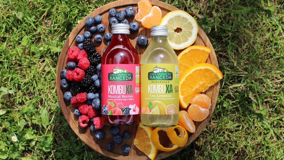 Kombuxa, la kombucha ecológica con alma gallega, está disponible en los sabores Xan Lemmon y Maxical Berries.