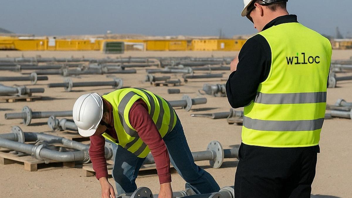 Trabajador en una instalación industrial.