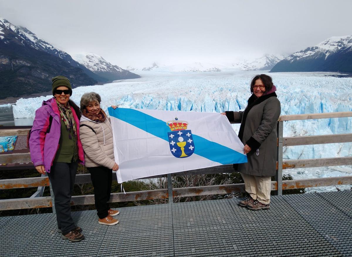Durante su estancia en la Patagonia Ana Rosa Lista aprovechó para visitar el glaciar Perito Moreno